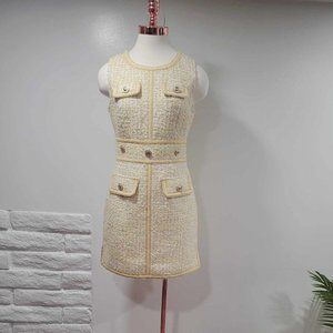 Dress Elegant women's midi autumn single Sleeveless slim a-line dress Small